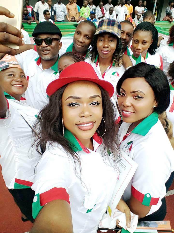 thelady4545's tweet photo. Pdp fan club worldwide AKS chapter @ the stadium during AKS 30th anniversary. Grassroots/State mobilization. https://t.co/lrxOtrDe0F