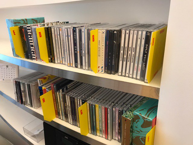インデックスプレート（タワーレコード）セット タワレコ インデックスプレート』を使えば大量のCDを分かりやすく整理