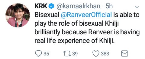 chintskap1's tweet photo. #RanveerSingh  is #Bisexual hahahahja https://t.co/sJXxONLs6i