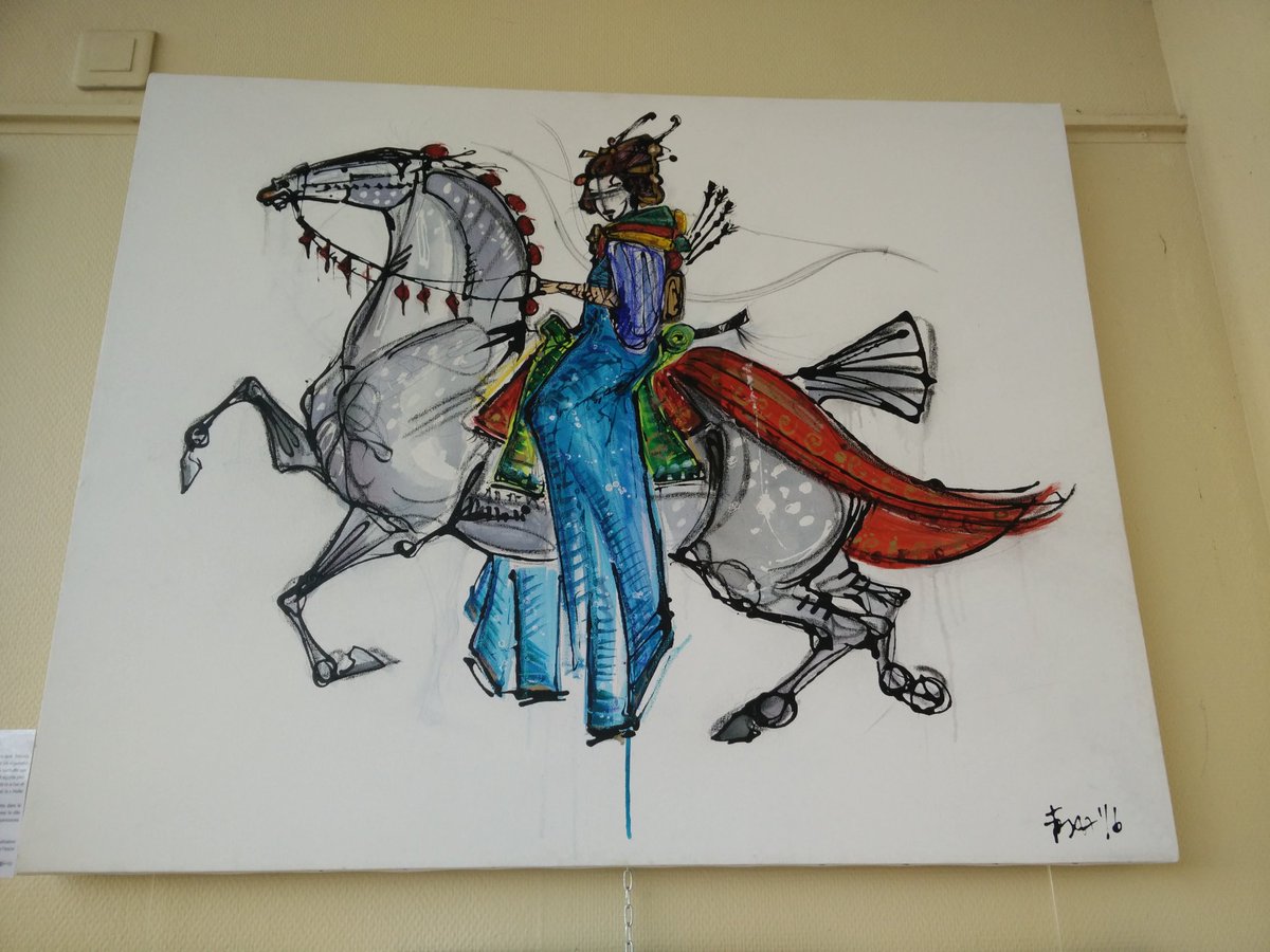 SylvainePascual's tweet photo. Les magnifiques mythologies de @Artiste_FOXA a l'ENE pour #artcheval https://t.co/ZmtSDEBAll