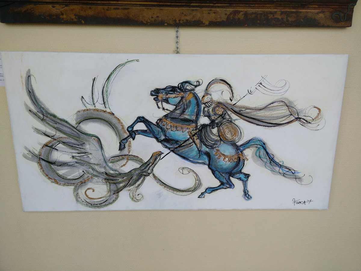 SylvainePascual's tweet photo. Les magnifiques mythologies de @Artiste_FOXA a l'ENE pour #artcheval https://t.co/ZmtSDEBAll