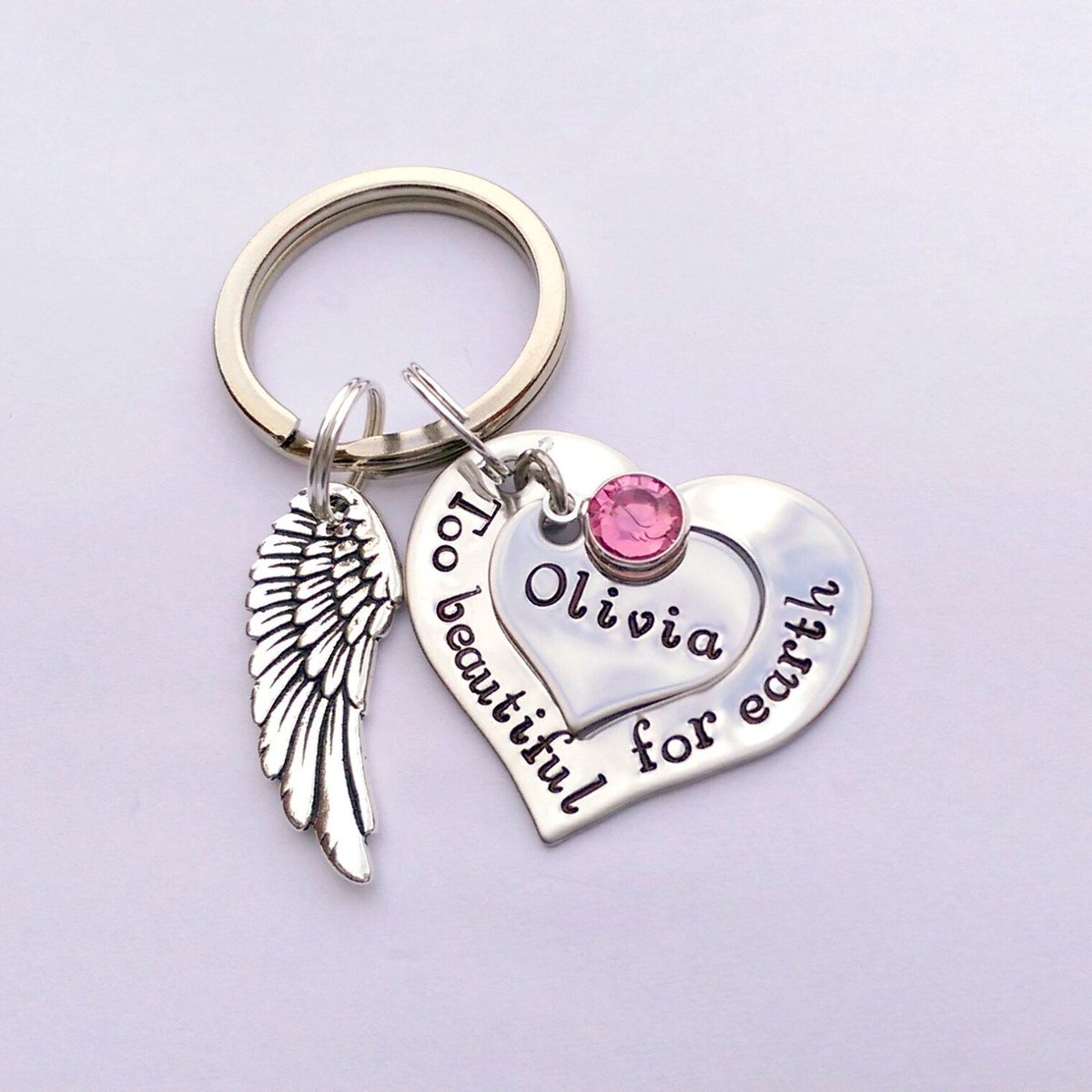 ems_jewellery's tweet image. Personalised memorial keyring - Too beautiful for earth -… tuppu.net/2b86dd67 #EmsStampedJewellery #LossOfChild