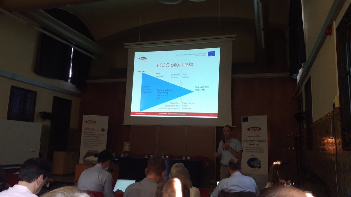 asterics2020's tweet photo. Rob van der Meer @ASTRON_NL  @eoscpilot Science Demos LOFAR will facilitate easy access to power users &amp; make data more accessible #AOWS2017 https://t.co/5x3xGa2Kkk