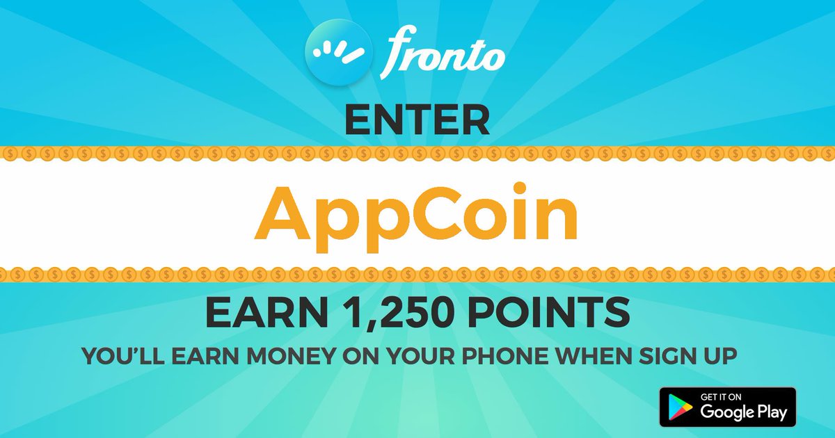 a569e623acfa438's tweet photo. Join Fronto to earn money on your phone. Enter 'AppCoin' to start with bonus 1,250 Points. https://t.co/DoRZhq9m24 #rewardapp #makemoney https://t.co/8whD6XbHRP
