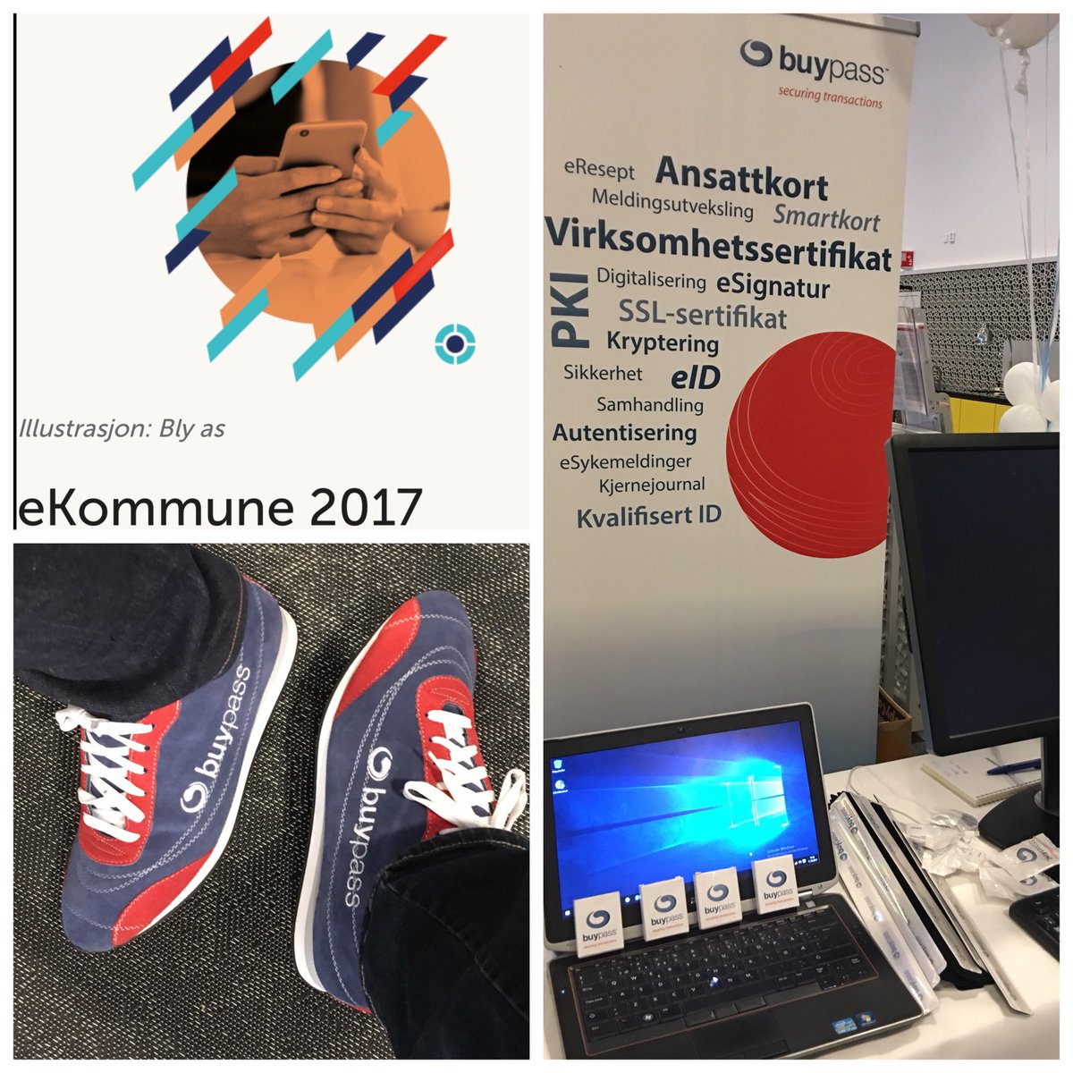 MartinOtterstad's tweet photo. @buypass på plass på #ekommune2017. Vårt fokus: sikker og enkel pålogging. PS! Nye sko 🕺🏼 https://t.co/hFBWYr3Rk5