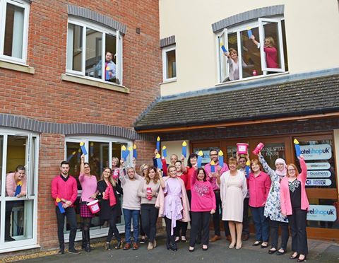 We're celebrating our 18th Birthday today 🎂 all dressed in pink for an amazing cause 
 #hotelshopuk18 #BreastCancerAwarenessMonth <a href="/wbuhaven/">Worcs Breast Unit</a>