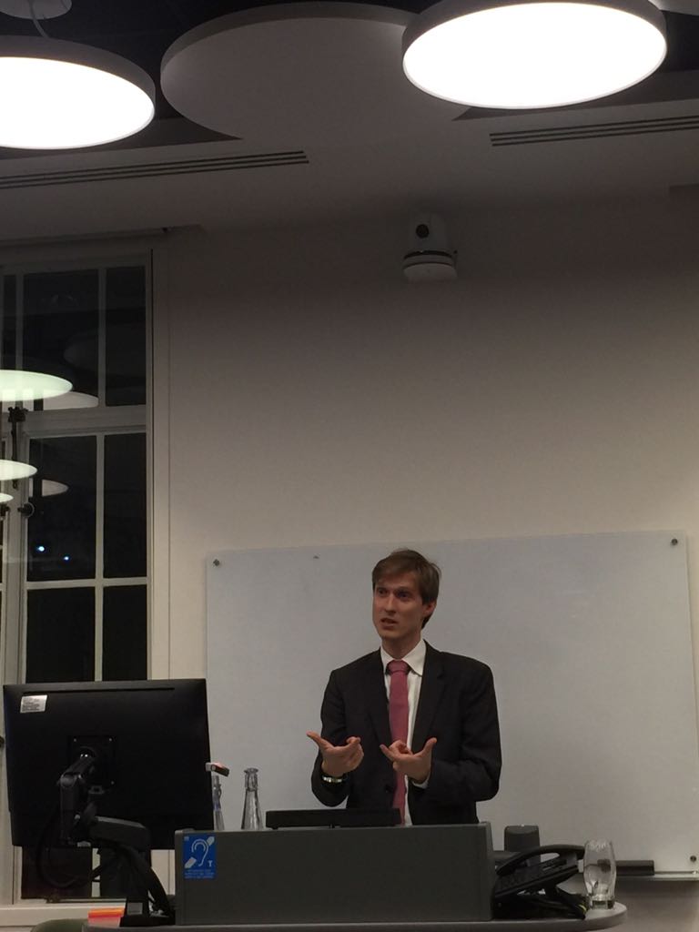SalfordUni_PCH's tweet photo. @SalfordUni's Moritz Pieper talking to @KingsCollegeLon on the #IranNuclearDeal and #Trump. https://t.co/FmNyGU9Pek