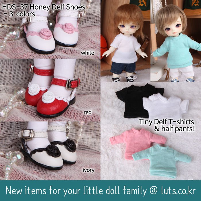 Adorable small shoes & clothes are released! Check up the new items! luts.co.kr  #lutsdoll #BJD #LUTS #TinyDelf #HoneyDelf