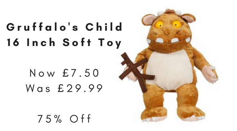 DealFindingMum's tweet photo. A massive 75% off this Gruffalo's Child 16 inch soft toy  😍
Now £7.50 (was £29.99) 🤑
 >> https://t.co/te0KhUs0gJ
#toys #gruffalo #bargain https://t.co/VpJfyR0SsO