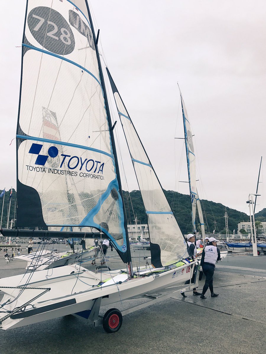 JSAFofficial's tweet photo. ⛵️🌏🏆🇯🇵 #セーリングワールドカップ #蒲郡 大会、レース初日 #49erFX級 は3レース消化し、日本チームは暫定2️⃣位と3️⃣位です‼️ #セーリング #セーリングワールドカップ #蒲郡 #WCSGamagori #2020sailing #gamagori https://t.co/lXScsGL249