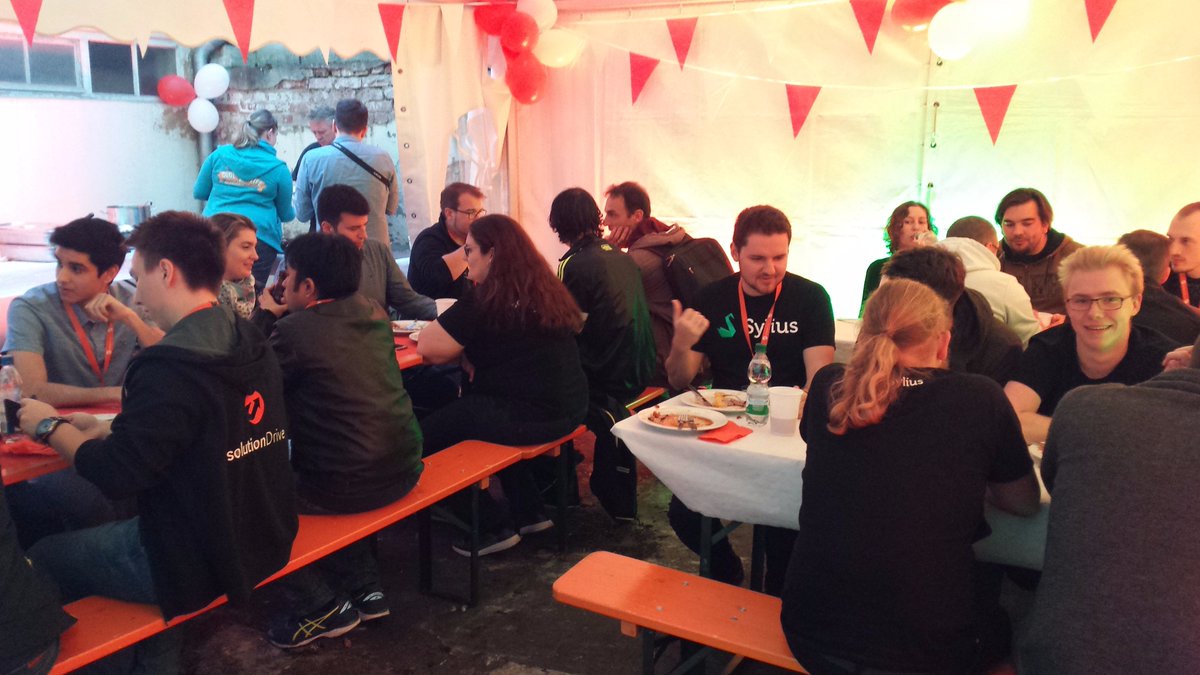 Sylius's tweet photo. Catch some memories from #SyliusHackathon in Nuremberg. We had a really great time in the city &amp; with everyone at the @solutionDrive event 🙂 https://t.co/DBTqKvz1aA