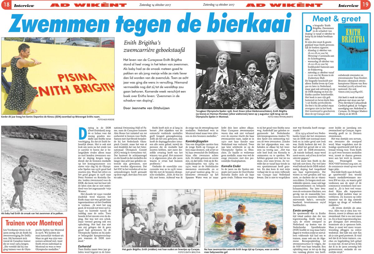 Mooie recensie van het boek over Enith Brigitha in het Antilliaans Dagblad