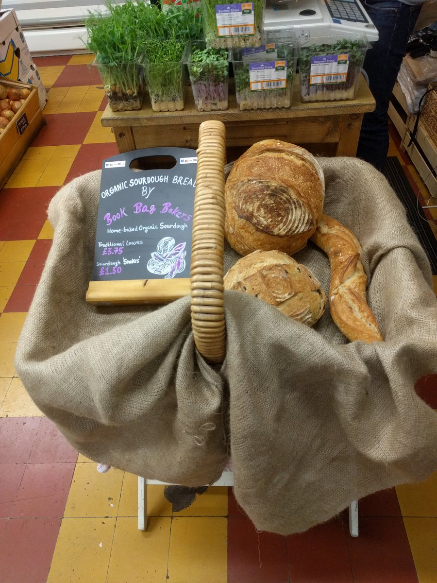 Proper bread, from @BookBagBakers at the Village Green Grocers (sic), Tuesday to Saturday.