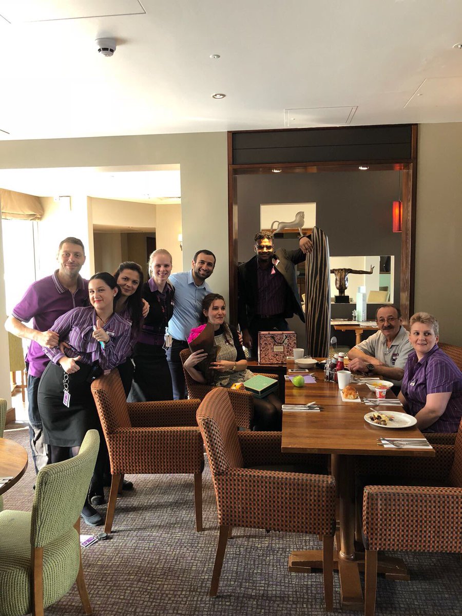 Celebrating our wonderful and amazing housekeeping manager Mihaela's birthday! 😊☺️ <a href="/CipIlascu/">Chip Ilascu</a> <a href="/hamada_pi/">dont wory</a> @R4chelMcKeeman <a href="/placemadebyyou/">A Place Made By You</a>