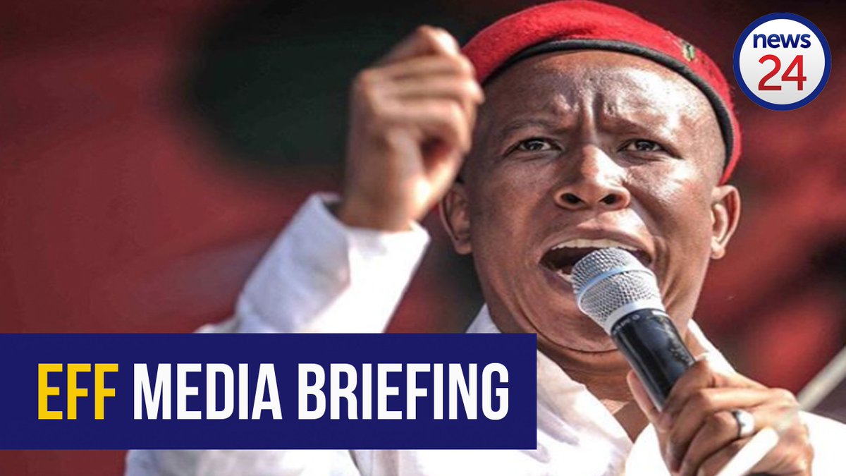 News24's tweet photo. WATCH LIVE | @EFFSouthAfrica briefs media https://t.co/DZvyctCmJk https://t.co/kiZTRjwPEy