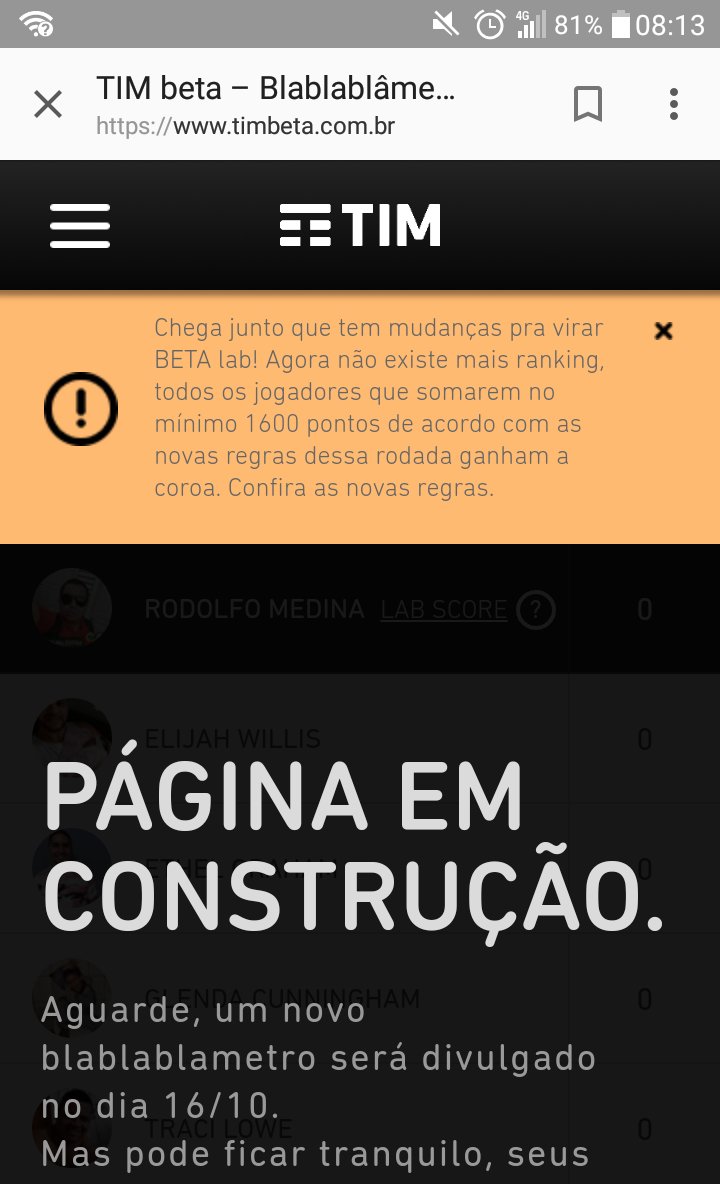 Nccosta06's tweet photo. Bom dia! A pagina de vocês estão assim? @BetaQuerLab https://t.co/aShE7zv3Hq