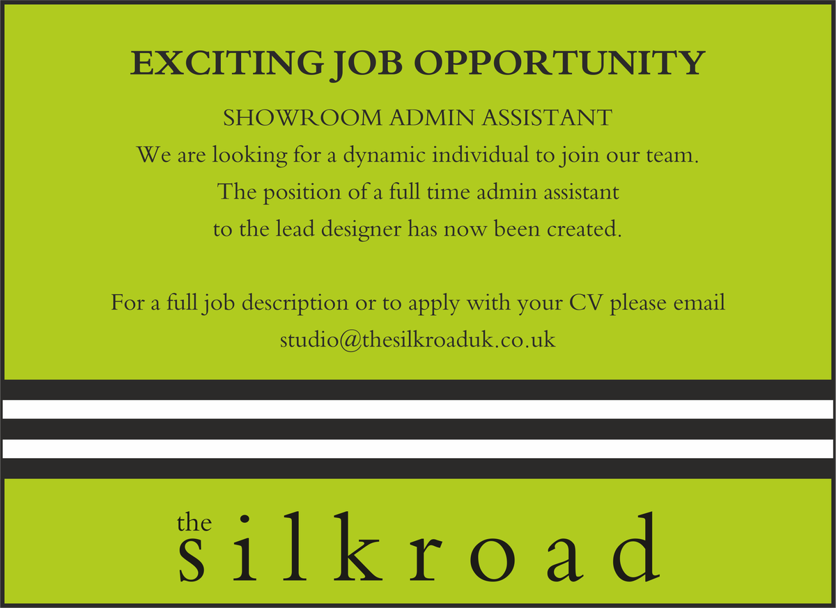 The_SilkroadUK's tweet photo. We are thrilled 2 announce the following role has just been created #itcouldbeyou #jobopportunity #adminassistant #haslemere #surrey #Retail https://t.co/YMPlwHl9Pz