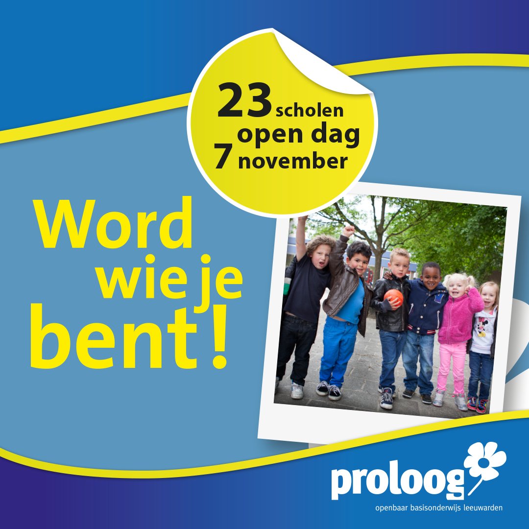 Maak dinsdag 7 november kennis met onze scholen tijdens de open dag! Meer weten? Kijk op: bit.ly/2dD5vj8