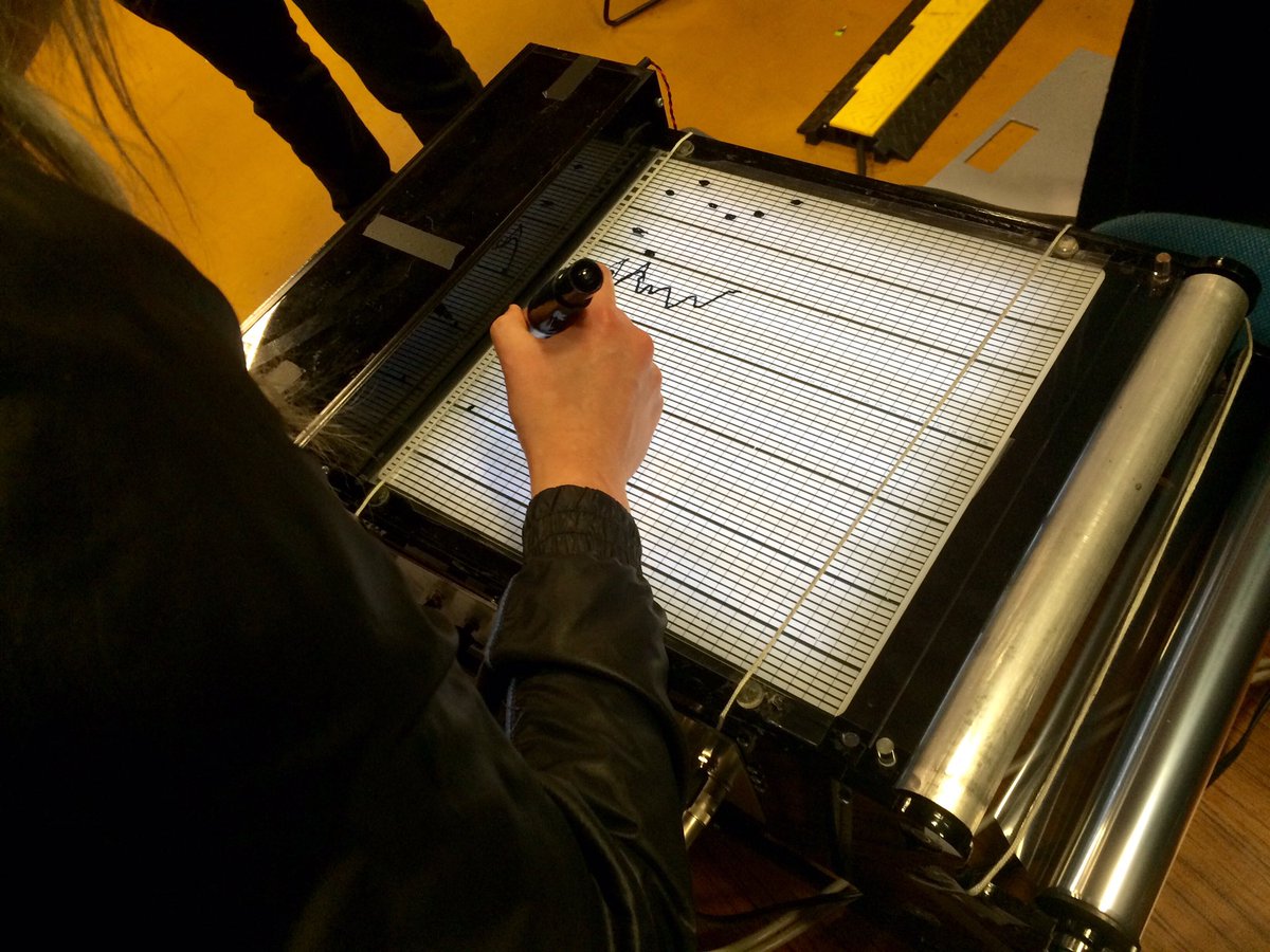 fromawindowuk's tweet photo. Had a go with the Mini Oramics machine @SynthFestUK last week. If you've never heard of Daphne Oram, just google her. #Pioneer https://t.co/jWYDZuPIUh
