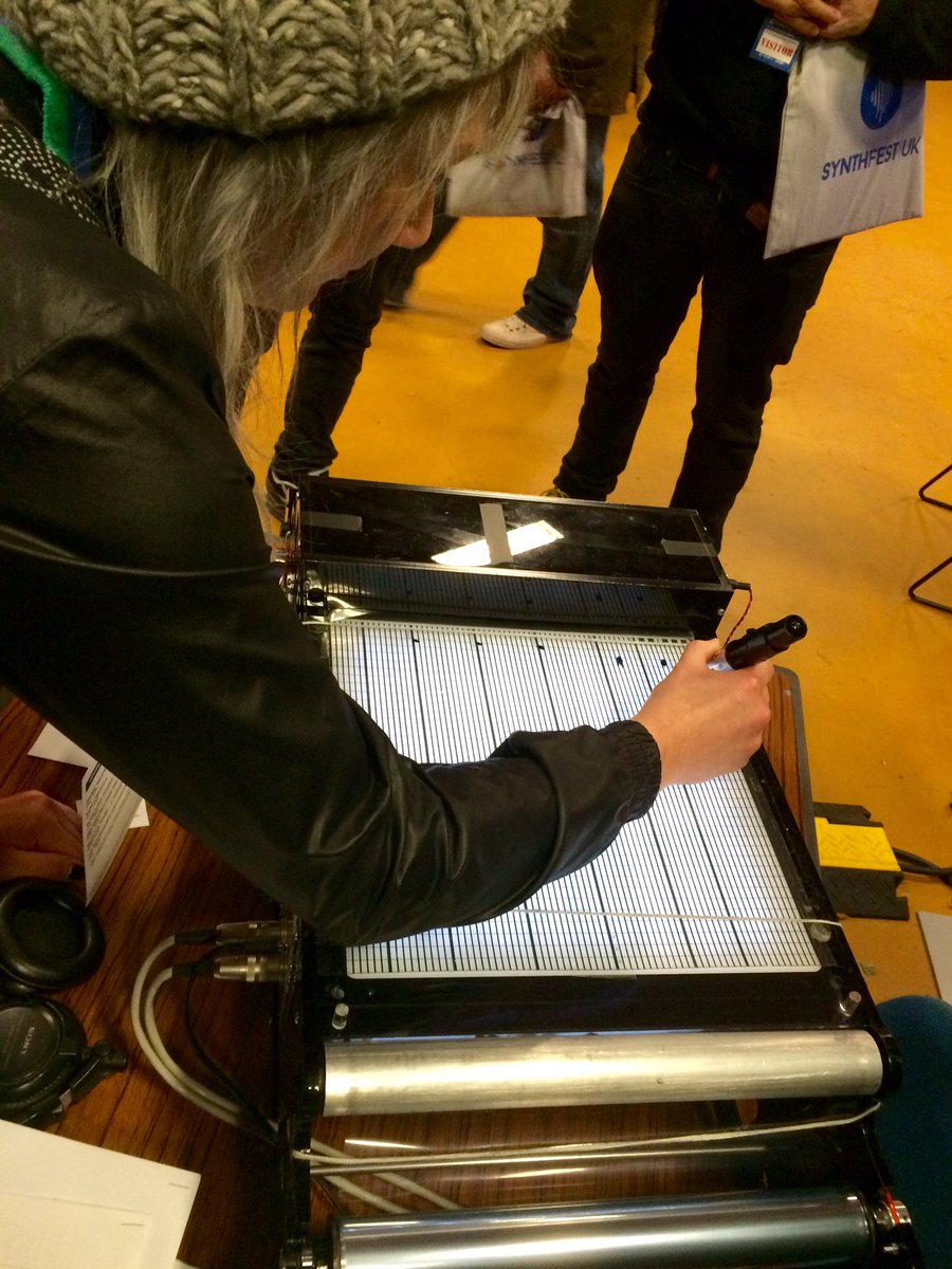 fromawindowuk's tweet photo. Had a go with the Mini Oramics machine @SynthFestUK last week. If you've never heard of Daphne Oram, just google her. #Pioneer https://t.co/jWYDZuPIUh