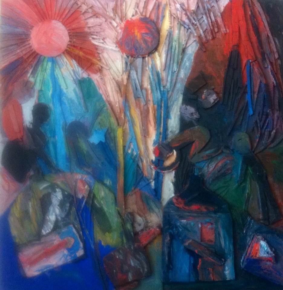 <a href="/dpearsontrust/">Dave Pearson Studio</a>  looking at this 'relief' a technique Dave used which involved building the surface up with cardboard