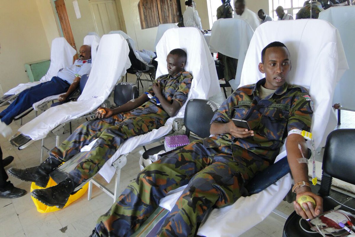 kdfinfo's tweet photo. #KenyaAirForce Moi Air Base &amp; Laikipia Air Base service personnel observed #KDFDay2017 by donating blood &amp; visiting special needs schools. https://t.co/KJQYSPcrHr