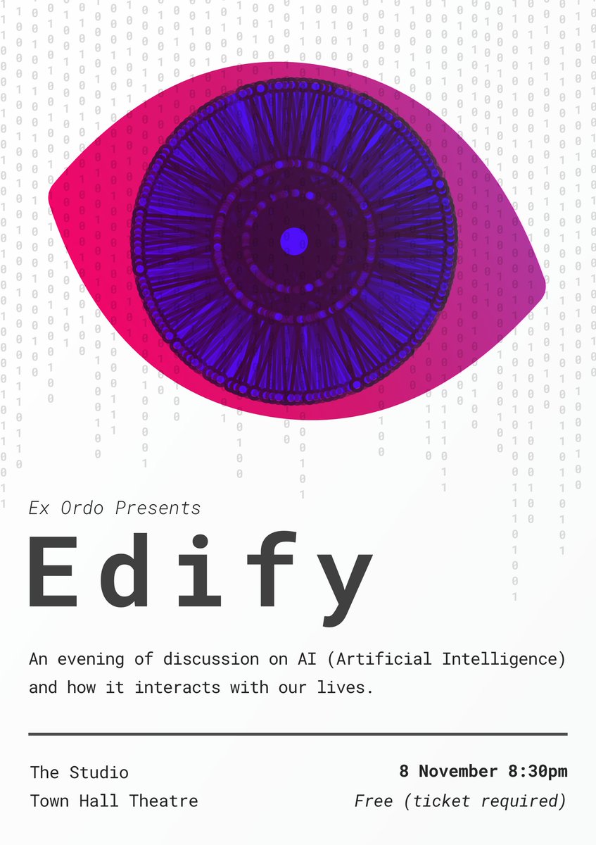 exordo's tweet photo. People of Galway: On 8 Nov we're hosting an evening of discussion on #AI &amp; its place in our lives. Tickets are free, book 'em through @THTG https://t.co/ocJGLyzgoM