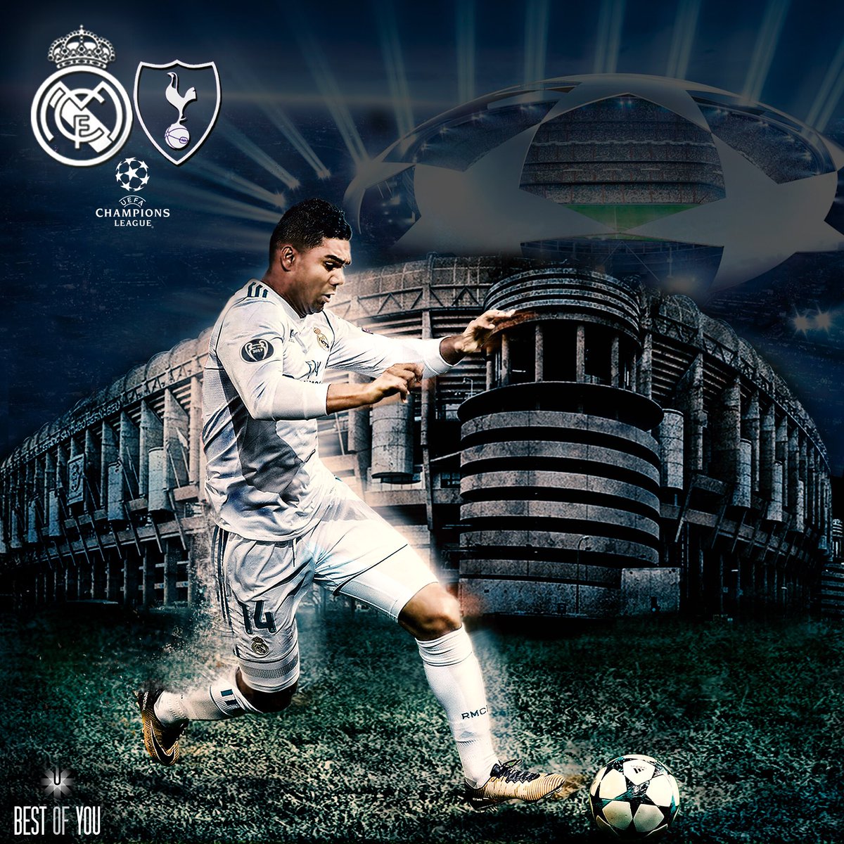 Casemiro's tweet photo. ¡Noche de @LigadeCampeones en el Bernabéu! ¿Que más se puede pedir? #RMUCL #HalaMadrid

@realmadrid 🆚 @SpursOfficial
⌚ 🇧🇷16:45 🇪🇸20:45 https://t.co/xzAUudNDuw