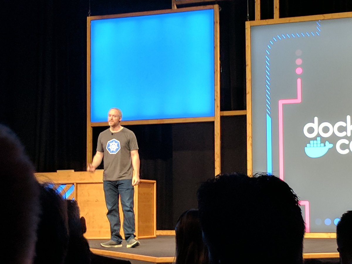mikkelbernhof's tweet image. &quot;Exciting times for boring infrastructure.&quot; @thockin #dockercon #codeopen