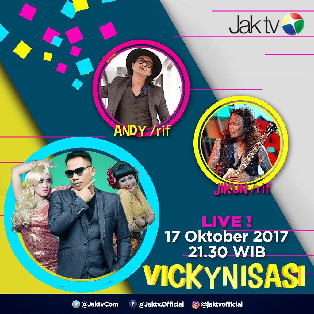 JaktvCom's tweet photo. keseruan VICKYNISASI malam ini bersama @AndyRIF  dan @jikuNspraiN 
#comedytalkshow #vickyprasetyo #vickynisasi #konspirasihati https://t.co/Z2yPqN6opi