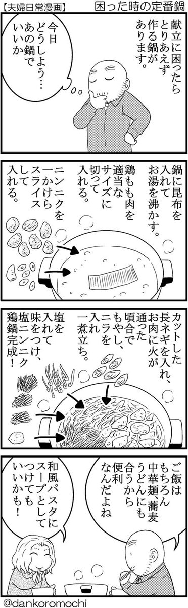 【日常四コマバックナンバー】困った時の定番鍋 