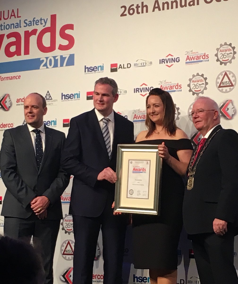 On Friday 13th,  Surecom won two prestigious awards in one night. Best Training&amp;Development Employer at #Tippbizawards &amp; NISO Safety Award