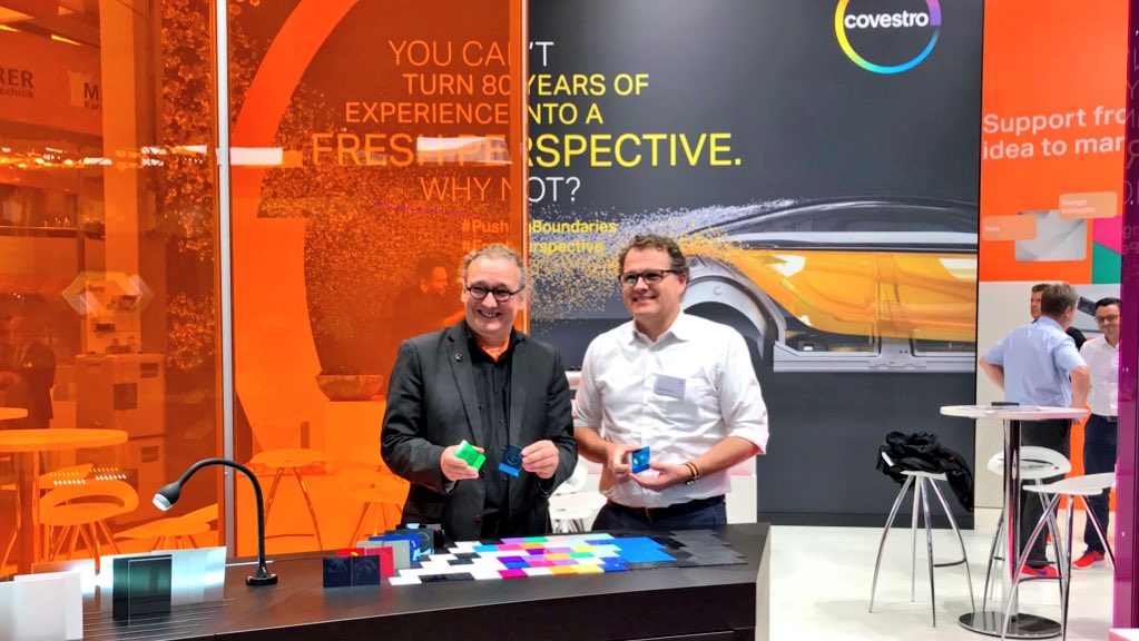 covestro's tweet photo. @bekaertphil Thank you so much! You're welcome at our #SampleBar. π #Fakuma https://t.co/hUN62e1Uzg
