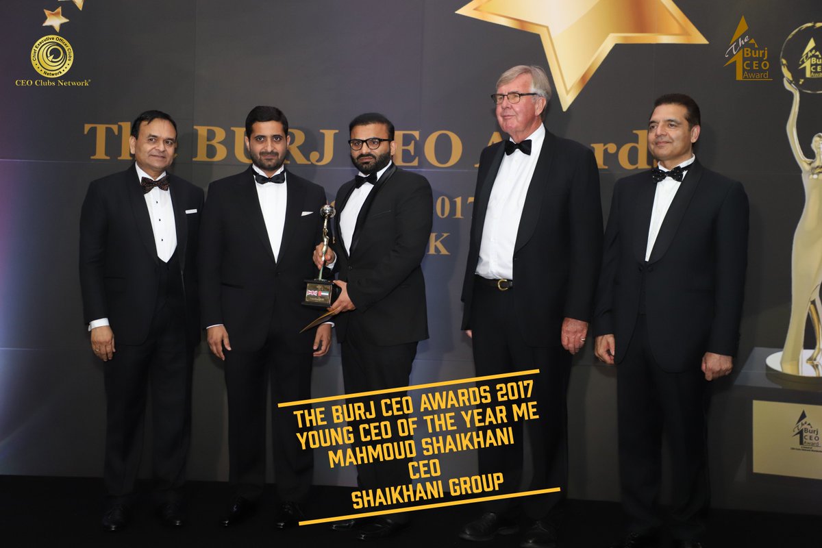CEOClubsNetwork's tweet photo. Congratulations to Mr. Mahmood Abubaker Shaikhani for receiving a top international award - The BURJ CEO Awards 2017 in London, UK as the young CEO of the year. Shaikhani Group Armed with an experience of over 30 years in real estate development #burjceoawards #burjceo https://t.co/js7Q56WNwF