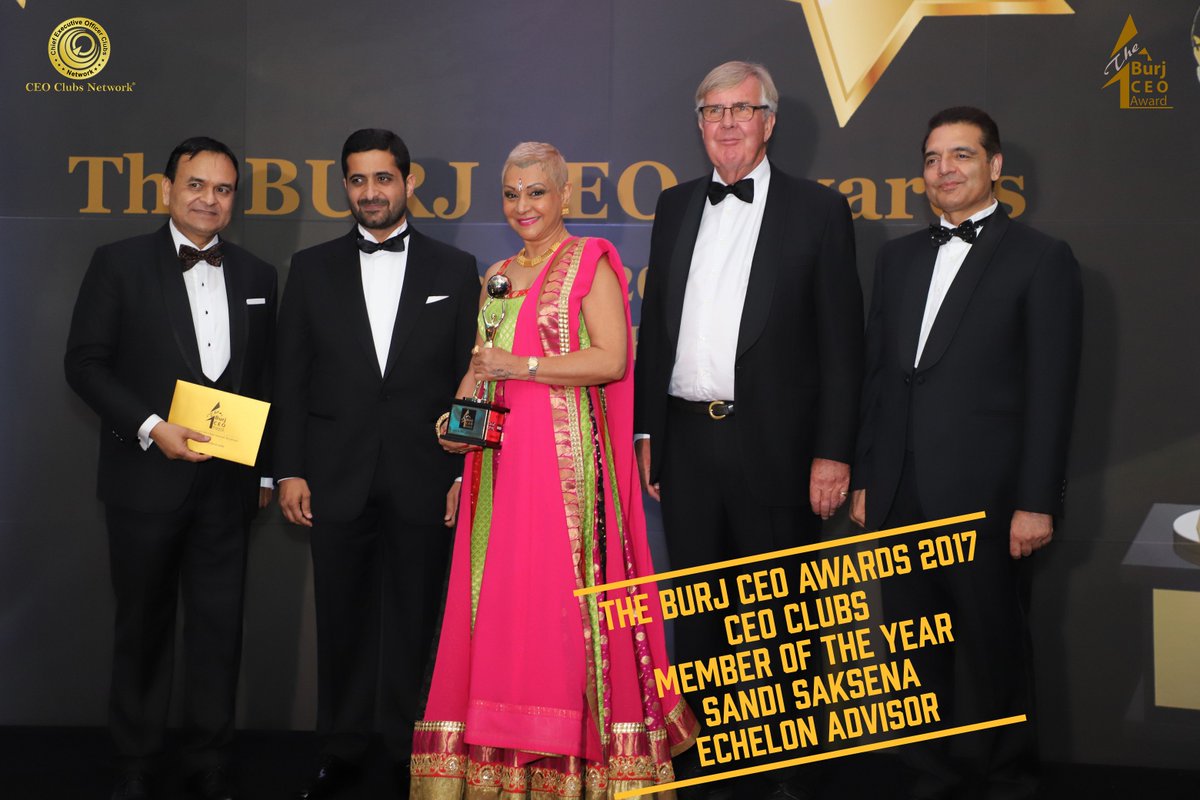 CEOClubsNetwork's tweet photo. Congratulations to Ms. Sandi Rich Saksena for receiving The CEO Clubs Member of the year - The BURJ CEO Awards 2017 in London, UK. We are grateful to have our very own member of the CEO Clubs Business Women Division and Advisory Board Member. #burjceoawards #burjceo https://t.co/iSX97COssy
