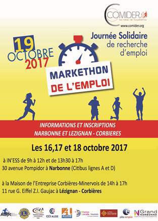 LaureHeras_L's tweet photo. #Emploi #markethon2017
Coup d’envoi jeudi 19 Octobre.
#Poleemploi #Narbonne https://t.co/9yFKfenMnn