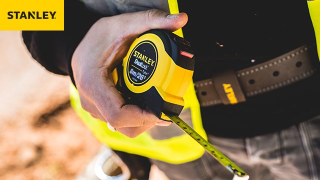 ukstanleytools's tweet photo. The STANLEY® DUAL LOCK™ 8m TAPE gives you total control in measuring. Accept no half measures, be #ProAccuracy. https://t.co/6I9YaswY8e