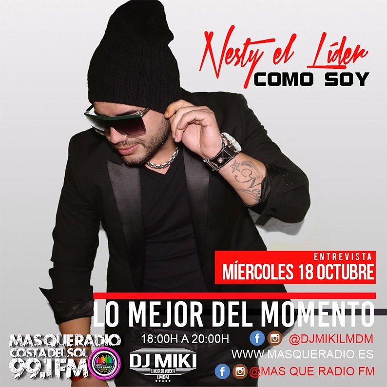 MasQueRadioFM's tweet photo. Mañana #entrevista a @NESTYELLIDER1 #comosoy @MasQueRadioFM @Gemadominguezmq @magicgabri_ofi #MasQueRadioFM https://t.co/X8ggsZVk8u