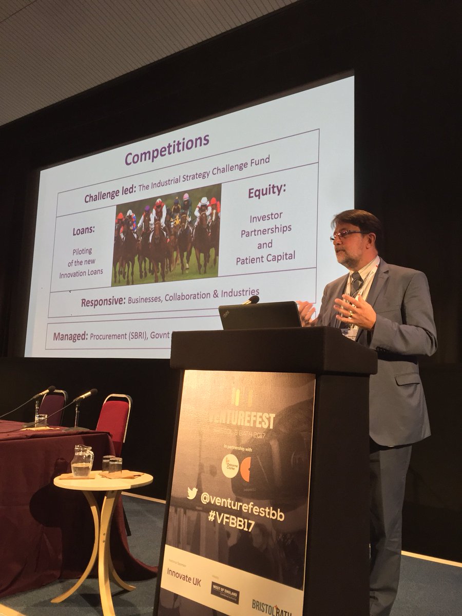 Wow! Kevin Baughan, Deputy CEO, InnovateUK, sharing the challenges, competitions they offer—real focus, real money.  #VFBB17 <a href="/civiqscapes/">CIVIQ</a>