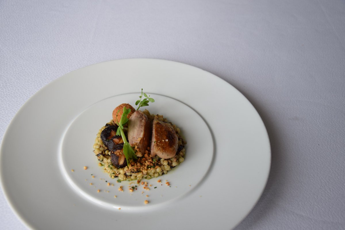 AmstelHotel's tweet image. Quail, pearl barley, shiitake &amp;amp; creme de volaille - Main dish of the 150 Year Menu in our Brasserie! bit.ly/2jY7l53 #amstelhotel