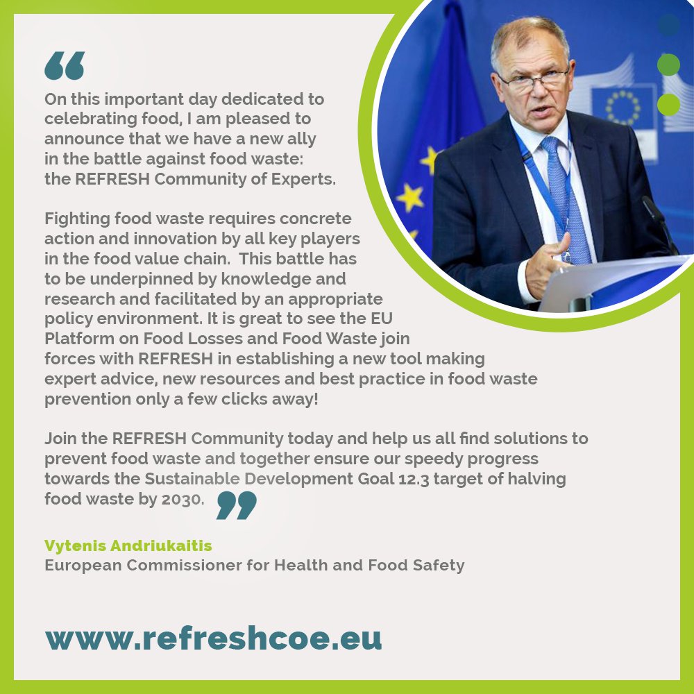 Food_EU's tweet photo. The new @EUrefresh Community of Experts will work to tackle #foodwaste #refreshexperts #Food2030EU #FoodWasteEU https://t.co/rXmsYTpy7b https://t.co/OqsgfV8CGV