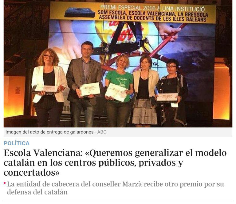 Ferran's tweet photo. Los filocatalanistas radicales Escola Valenciana llevan décadas implantando el modelo adoctrinador y fascista catalán ante nuestras narices: https://t.co/cST2Sjh30n