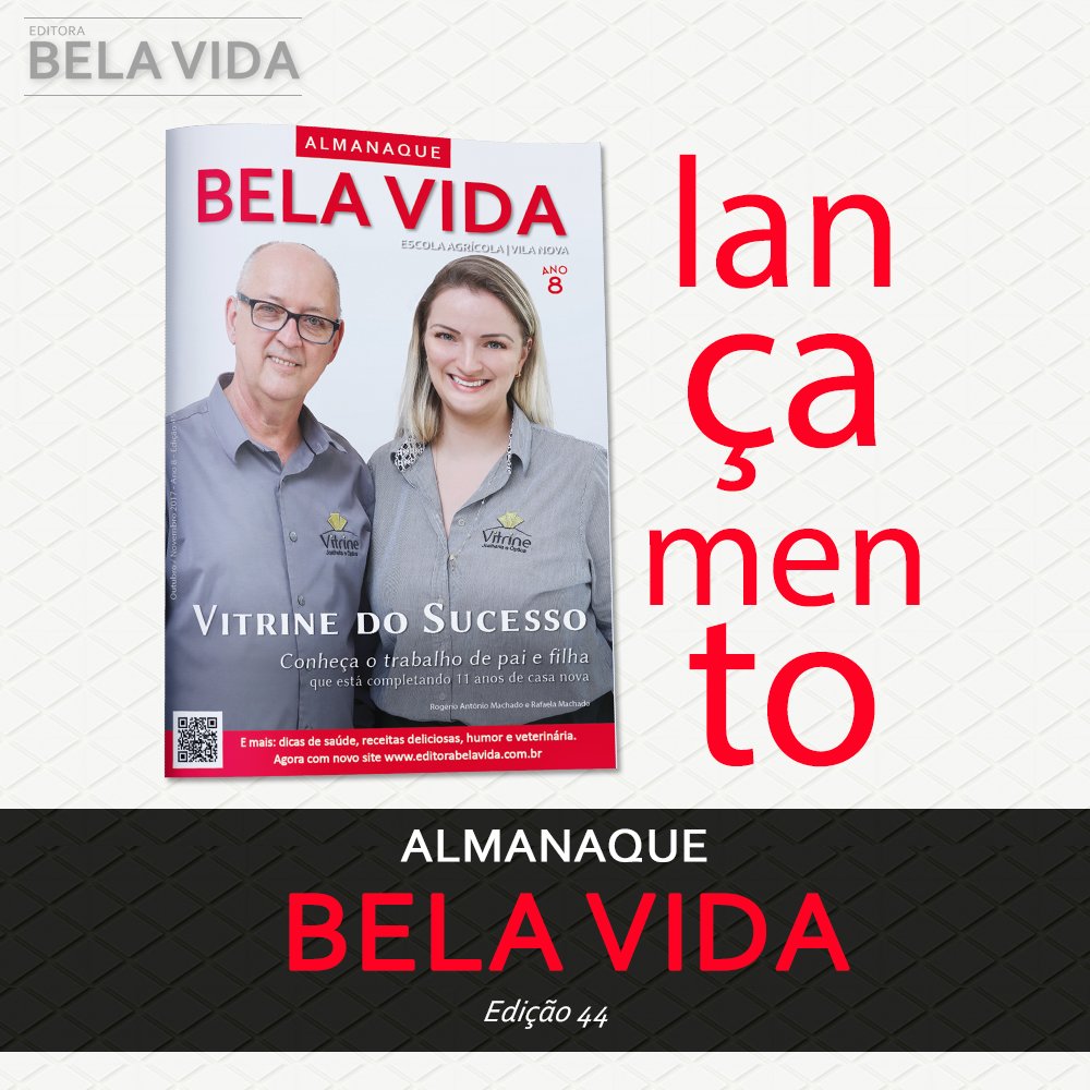 BelaVidaEditora's tweet photo. E o #lançamento de hoje é para o Almanaque Bela Vida dos bairros Vila Nova e Escola Agrícola: https://t.co/KZOhggrw0N https://t.co/KHHNhCnq1P