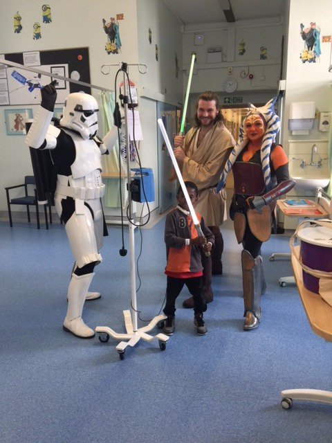 BTHFTCharity's tweet photo. Return of the Jedi or should we say arrival of Jedi &amp; Storm Troopers @bthftpaeds, having a fun with everyone! https://t.co/vjbWeFk0jo