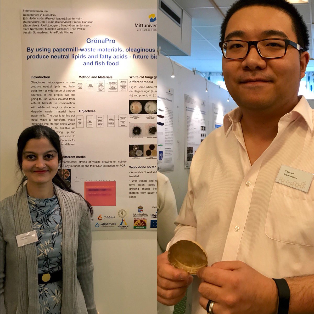 jennyspets's tweet photo. På #scienceandinnovationday visas många projekt om nya material o produkter av skogsråvara: fiskfoder, biodiesel, ytbehandling #bioekonomi https://t.co/H7rVgTtuKf