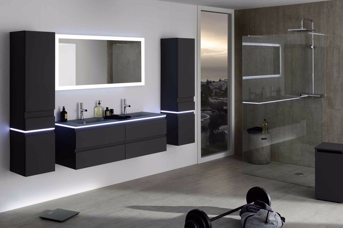LydneyBathrooms's tweet photo. New SaniJura Halo 1400mm His/Hers LED Basin Unit and Wall Units #LEDbasin #hishers #bathroom #modern https://t.co/4y1Y3gWIxO