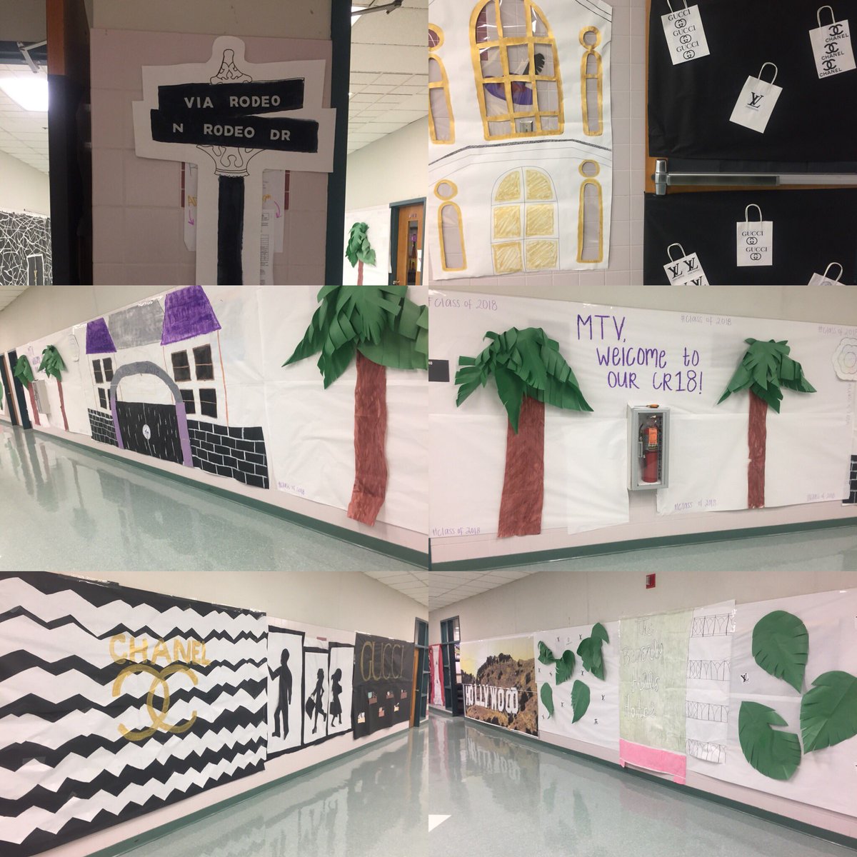 Chantilly_HS's tweet photo. So much spirit! Homecoming decor contest and Tacky Tourist Tuesday! #chantillypride https://t.co/mQahTsVhoV