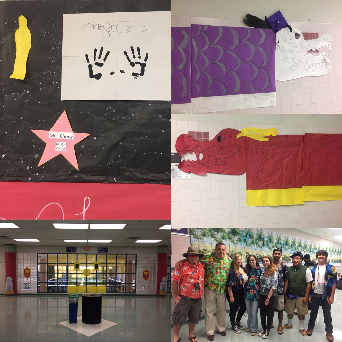 Chantilly_HS's tweet photo. So much spirit! Homecoming decor contest and Tacky Tourist Tuesday! #chantillypride https://t.co/mQahTsVhoV