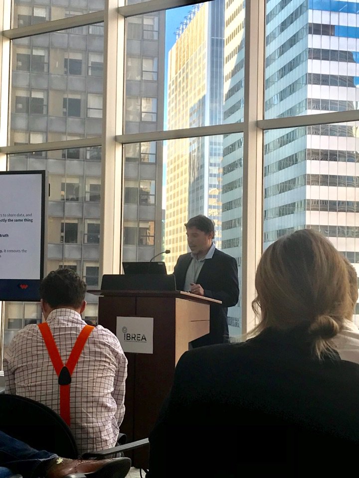 ChromaWay's tweet photo. Our CTO @perelmanor was in New York last week presenting @chromaway's #consortiumdatabase in the IBREA Blockchain Conference. @Ragnarly https://t.co/Gv2pOcBWPD