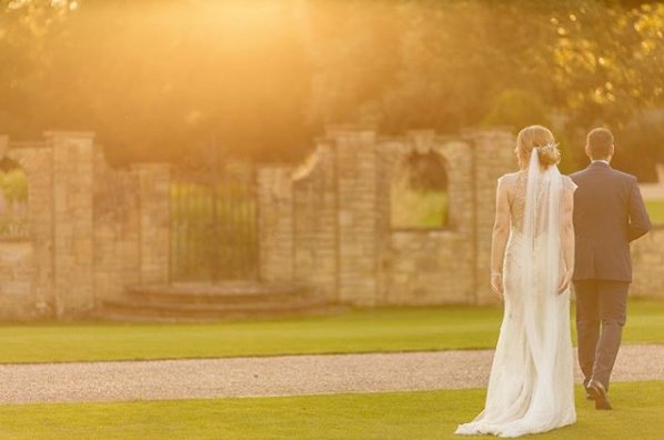 bowcliffehall's tweet photo. Thanks, Paul Joseph Photography for this image of a #wedding couple wandering #Bowcliffe grounds in what is certainly 'the golden hour' https://t.co/tWXyhxsYut